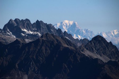 Les Aiguilles de l’Argentière et le Mont Blanc