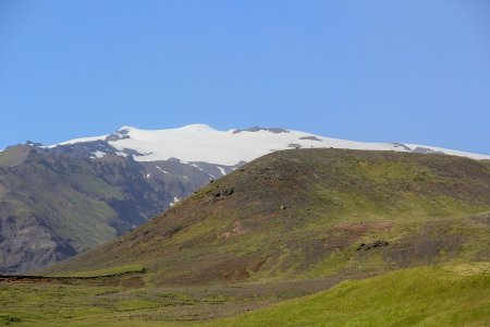 Calotte glaciaire de l’Eyjafjallajökull qui apparait.