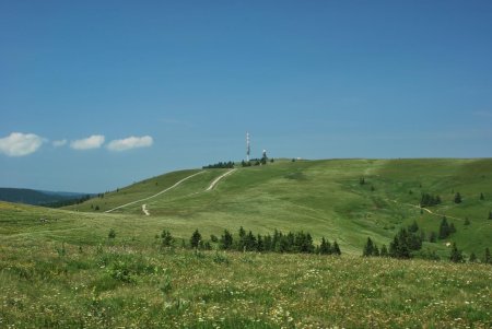 Le sommet du Feldberg depuis le Bismark-Denkmal
