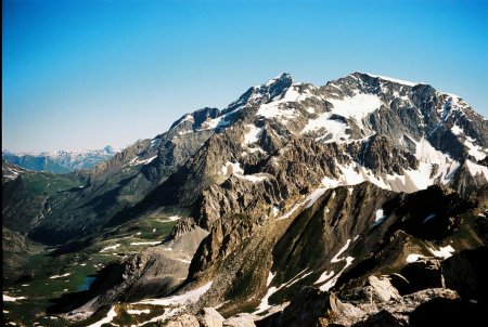 Le mont Pourri (3779 m.) et le dôme de la Sache (3588 m.) depuis le sommet