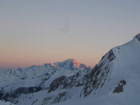 Vue du sommet sur le Mt Blanc