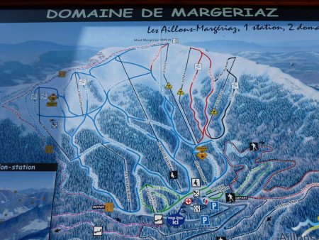 Plan des pistes de la station du Margériaz