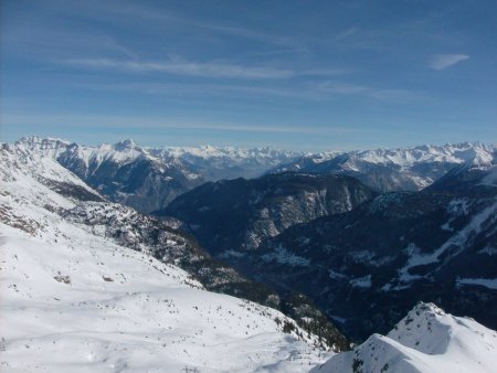 Vue vers le Valais Suisse.