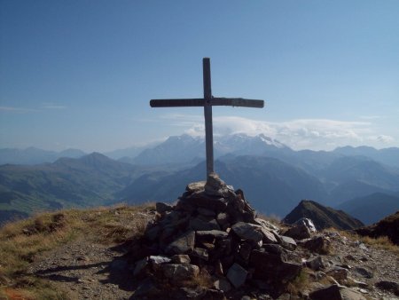 le sommet face au Mont-Blanc