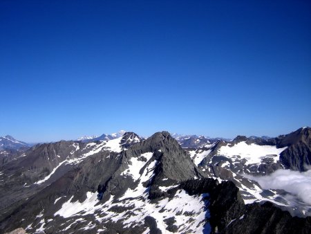 Mt Pourri, Aiguille des Glaciers, Aiguille de de Tré la Tête, Mt Blanc, Albaron, Bessanèse...