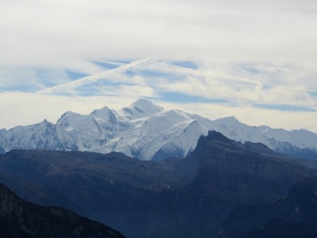 Belle vue sur le massif du Mont-Blanc.