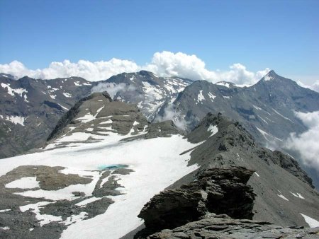 Le glacier de Roche Michel et Rochemelon à l’extrême droite
