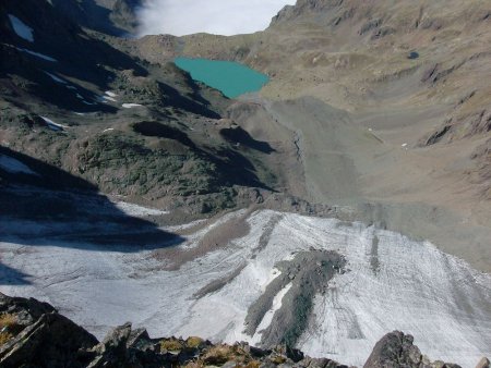 le glacier de Freydane et lac blanc