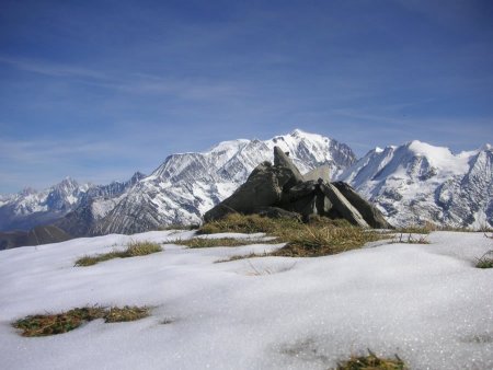 Mont Blanc du sommet de la Tête  de la Combaz