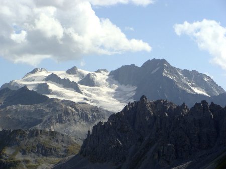 Zoom sur le glacier de Gébroulaz.