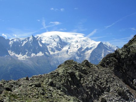 Le Mont Blanc du col du Lac Cornu.