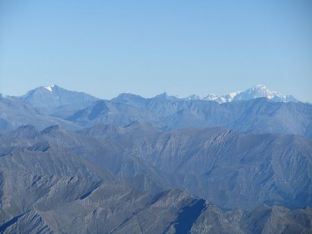 Panorama du sommet : de la Grande Casse au Mont Blanc.