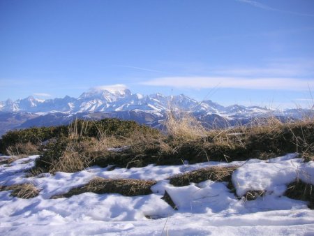 de Praz Vechin, le Massif du Mont Blanc
