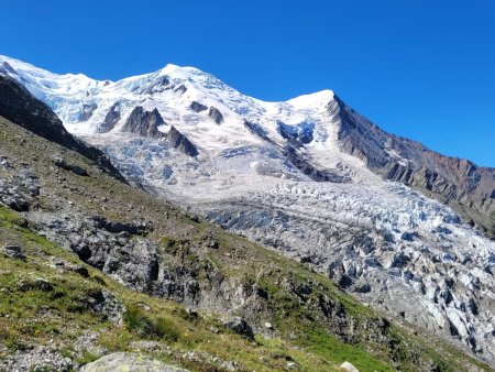 Le glacier des Bossons et le Mont blanc