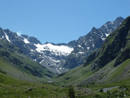 Le fond du Vallon de la Lavey (glacier de la  Muande)