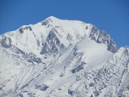 Du sommet : le Mont Blanc.