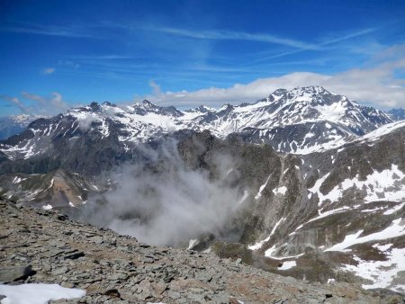 Vue sur Peclet Polset et le Glacier de Chavière