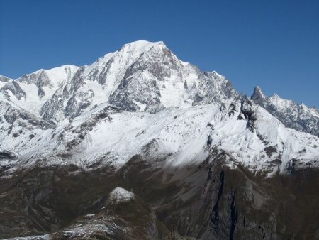 Du sommet, le Mont Blanc