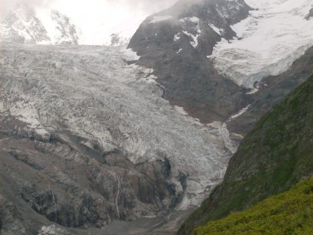A la descente, glacier de Bionnassay.