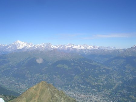 Aoste et le massif du Mont Blanc