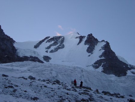 Glacier de Laveciau et Grand Paradis (face N)