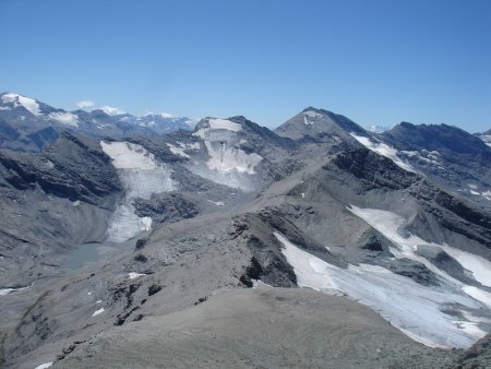 Les Pointes du Châtelard (3479m) vues du sommet