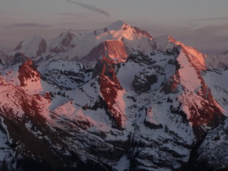 Le Mont Blanc en rouge...