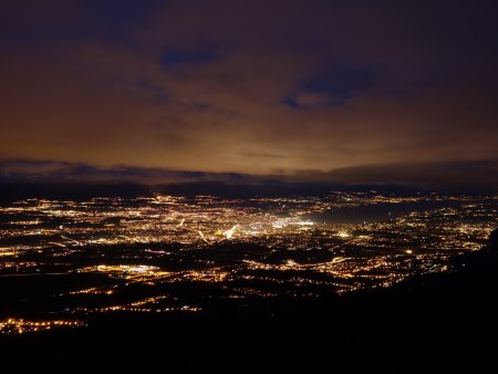 Depuis le Grand Piton, vue sur Genève by night...