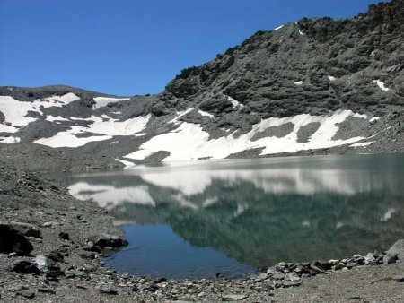 Le Lac et le reliquat du Glacier du Fond 