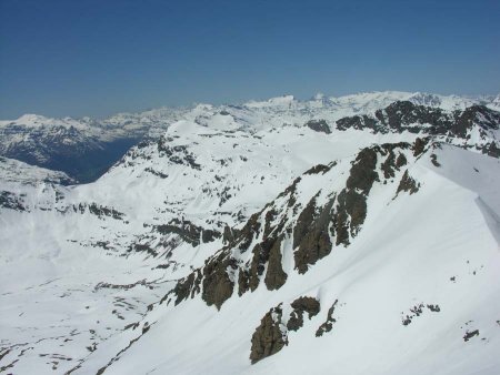 ... Dent Parrachée, Dômes de Vanoise, Glacier du Montet et Petite Aiguille Rousse ...