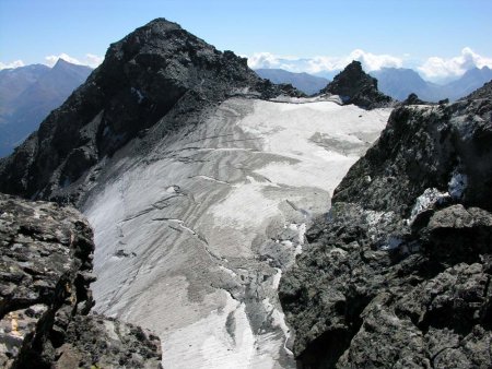 Le haut du glacier de Chavière et la pointe Rénod