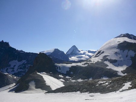 En descendant le haut glacier d’Arolla