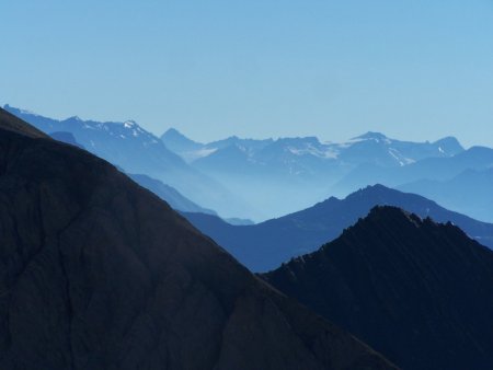 La Haute Maurienne, vue depuis le glacier Lombard.