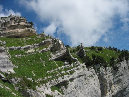 La falaise (face E) des Rochers de Bellefont