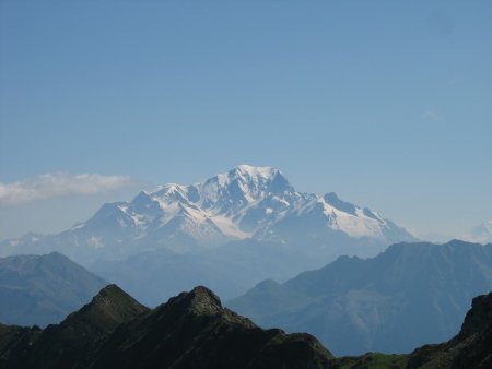 Le Mont Blanc vu du sommet du Petit Arc