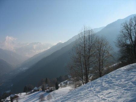 La vallée du Doron vue de l’ancienne piste de ski