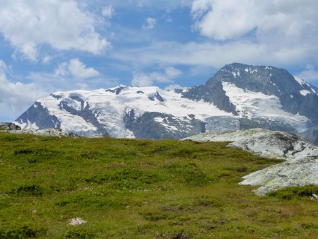 Glaciers de : la Gurraz, Savinaz, Dôme de la Sache, Mont Pourri