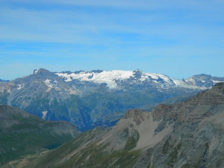 Dent Parrachée et glacier de la Vanoise.