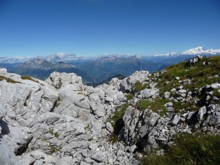 Massif des Bornes, les Aravis, le Mont Blanc