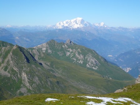 Niélard et mont Blanc depuis le sommet.
