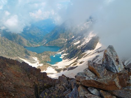 Le sommet, et les lacs italiens