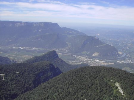 A l’ouest, la Vallée de l’Isère et le nord Vercors
