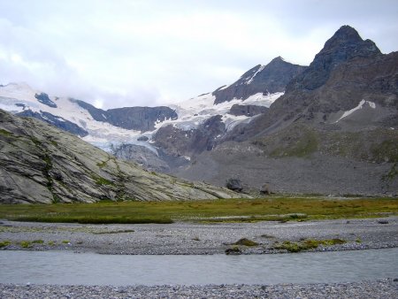 Plan des Evettes. Glacier des Evettes et l’Albaron.