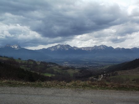 Vue arrière, Sommet de l’Aup et Rognon, Jocou, Mont Barral