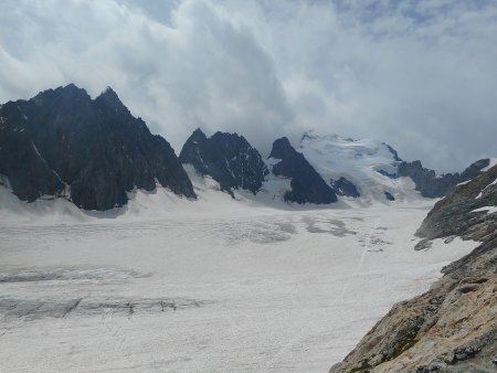 Le glacier Blanc, la Barre des Ecrins