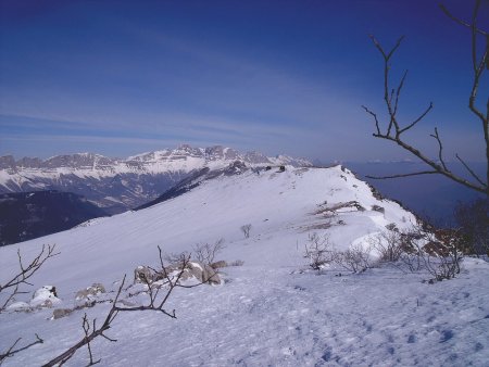 La Crête des Rochers de la Montagne de Gresse, vue vers le nord