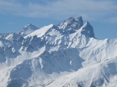 Zoom sur les Aiguilles d’Arves (3514 m)