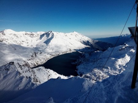 Le Lac du Mont Cenis depuis le sommet !