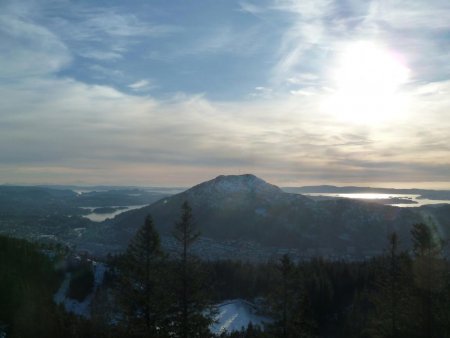 Løvstakken dans cette magnifique lumière hivernale.
