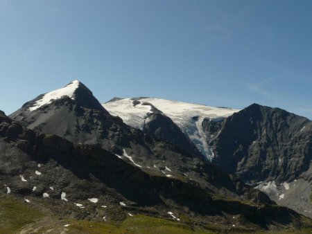 Pointe des Mines, Pointe du Nant-Cruet, Glacier Supérieur des Balmes.